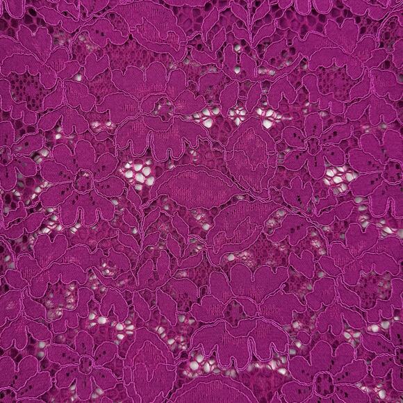 ZARA High-Waisted Floral Lace Rear Slit Midi Skirt Size XS Fuchsia - Picture 9 of 9